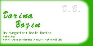 dorina bozin business card